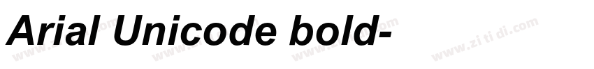 Arial Unicode bold字体转换